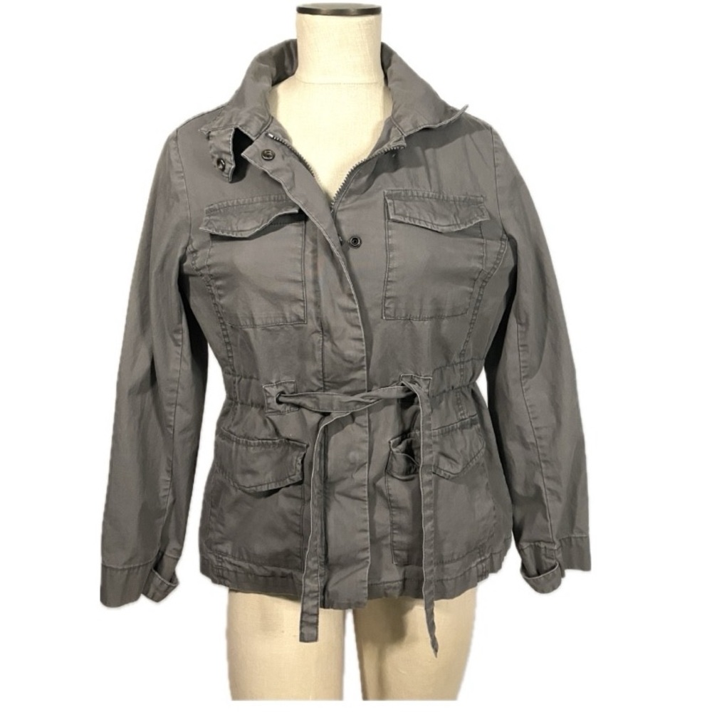 GAP Women's Grey Military Style Utility Jacket size M GUC